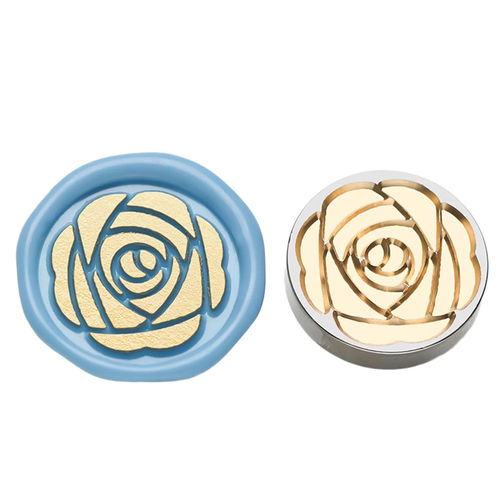 Jazuaiao 5Pcs Butterfly Rose Embossed Seal Stamp for Letter Envelope Party Invitations Scrapbooking, Replaceable Seal Stamp Head Supplies