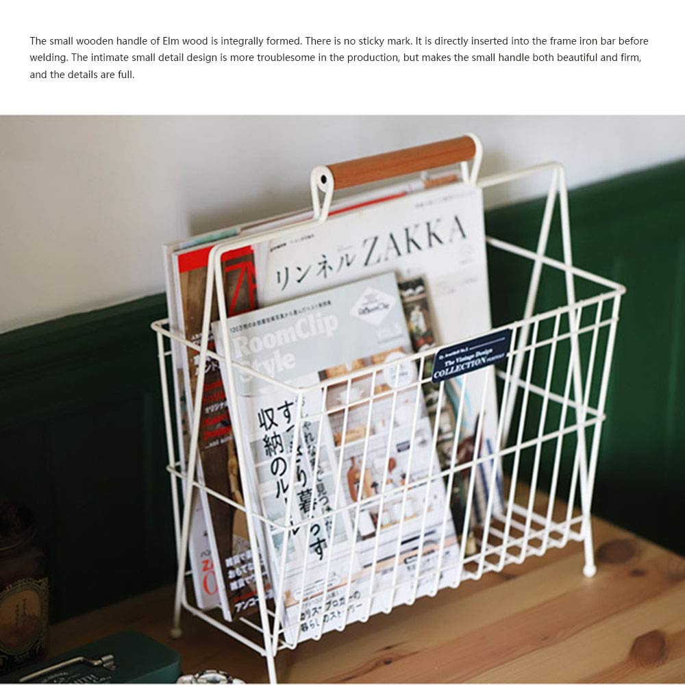 Portariviste Rivista Metal Cestello Portaoggetti File Desktop Organizer Eye-Catching Decorazione per Interni Ministero degli Interni per Volantini Lettere Block Notes e Mappe