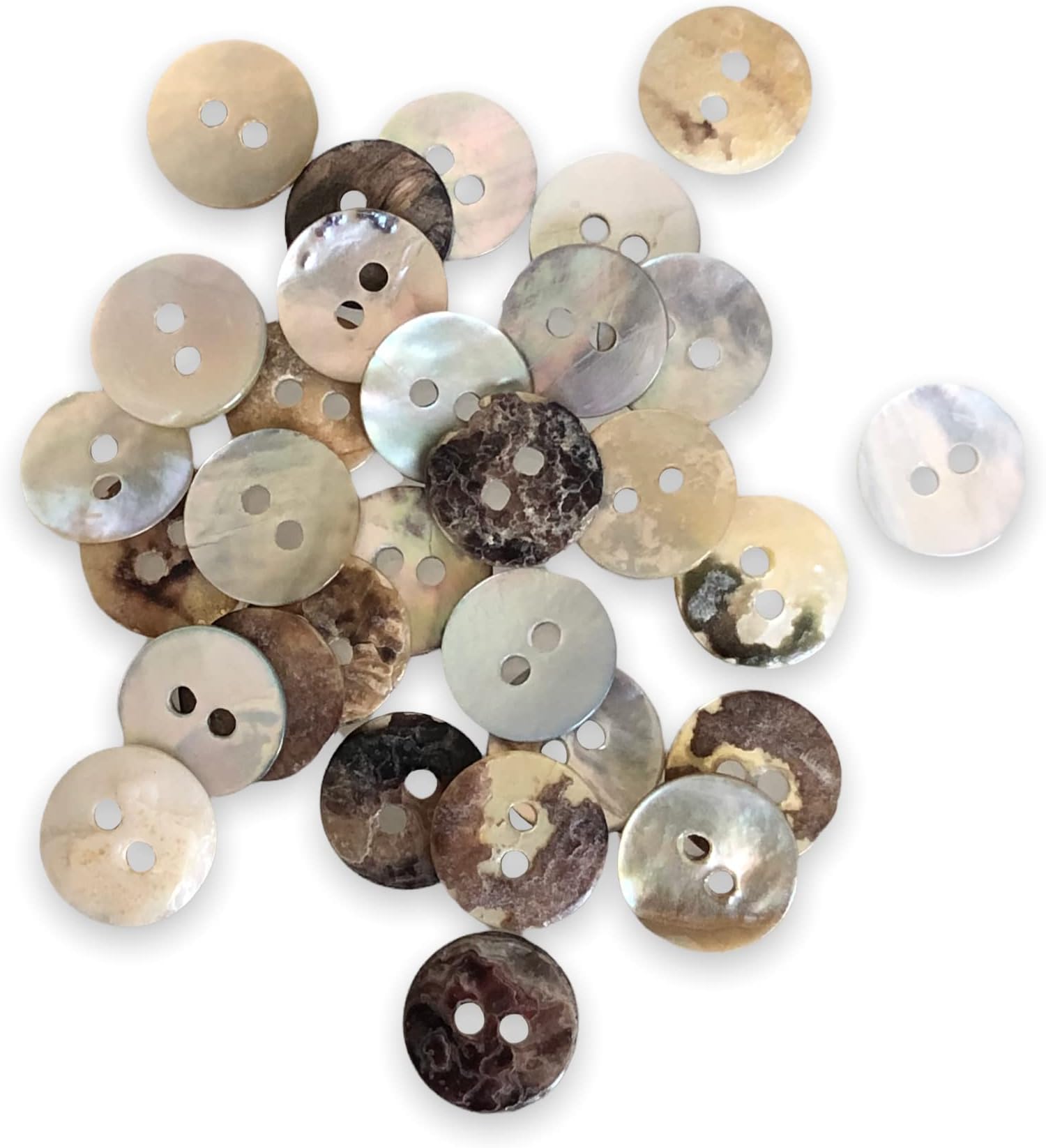 Natural Shell Sewing Button Sewing Craft Buttons 10mm 30Pcs