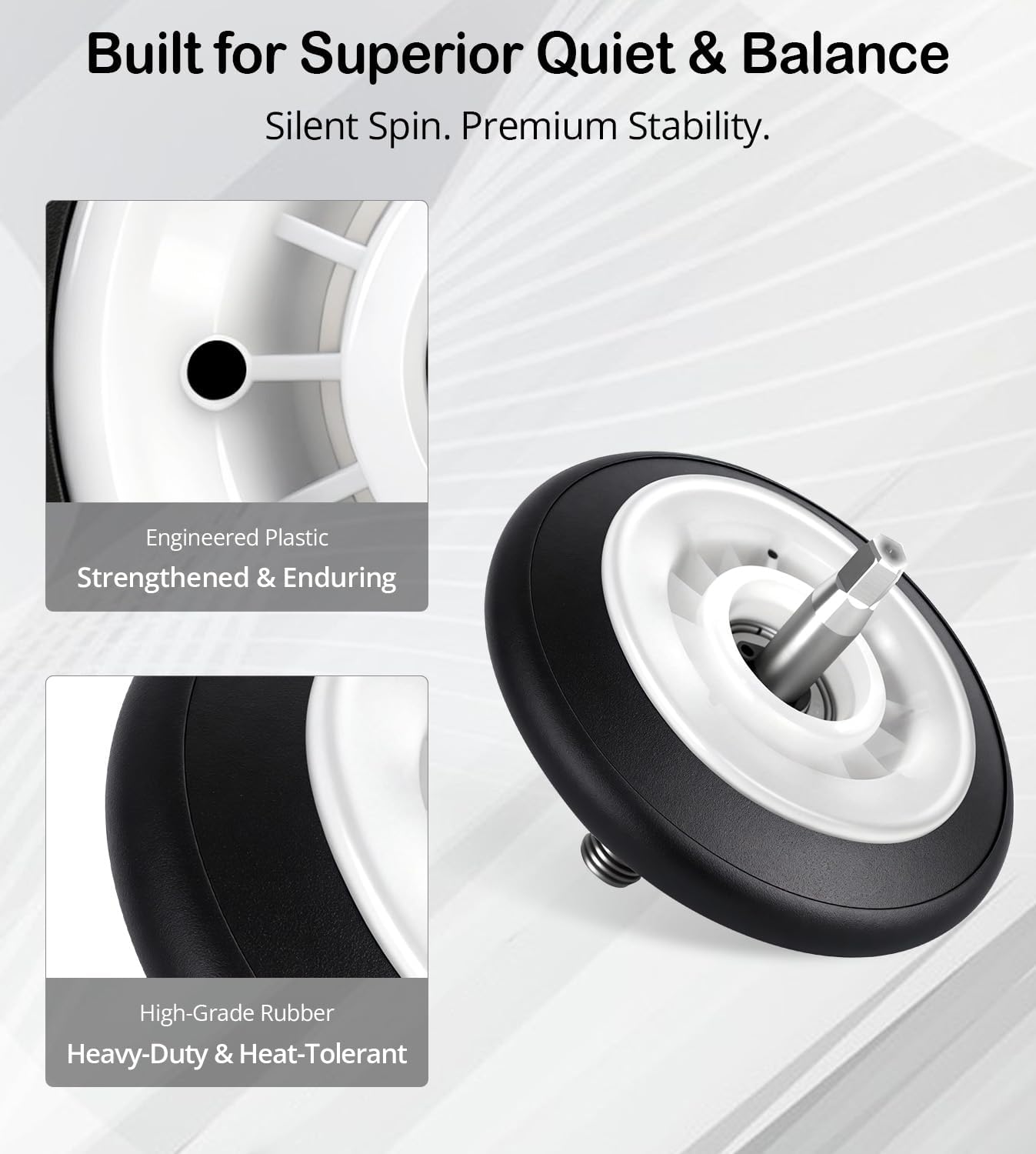 Upgraded EngPair (4 Pack) 4581EL2002L Ball-Bearing Dryer Drum Roller Kit for LG, Kenmore, replaces 4581EL2002C, AGM75510755, AP7220429, PS17269866, fits DLE3733W, DLE1501E, DLEX5680W and More