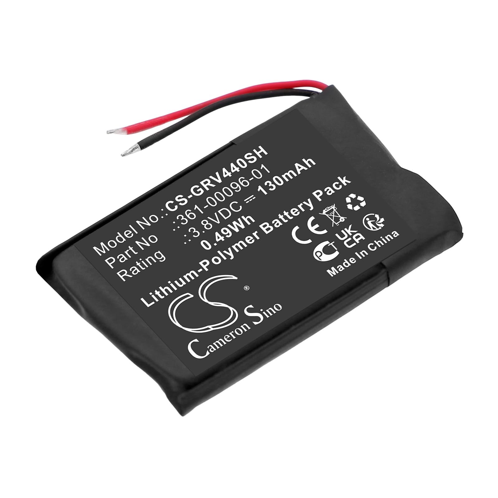 TECHTEK Battery 130mAh compatible with [Garmin] vivoactive 4S 40mm replaces 361-00096-01