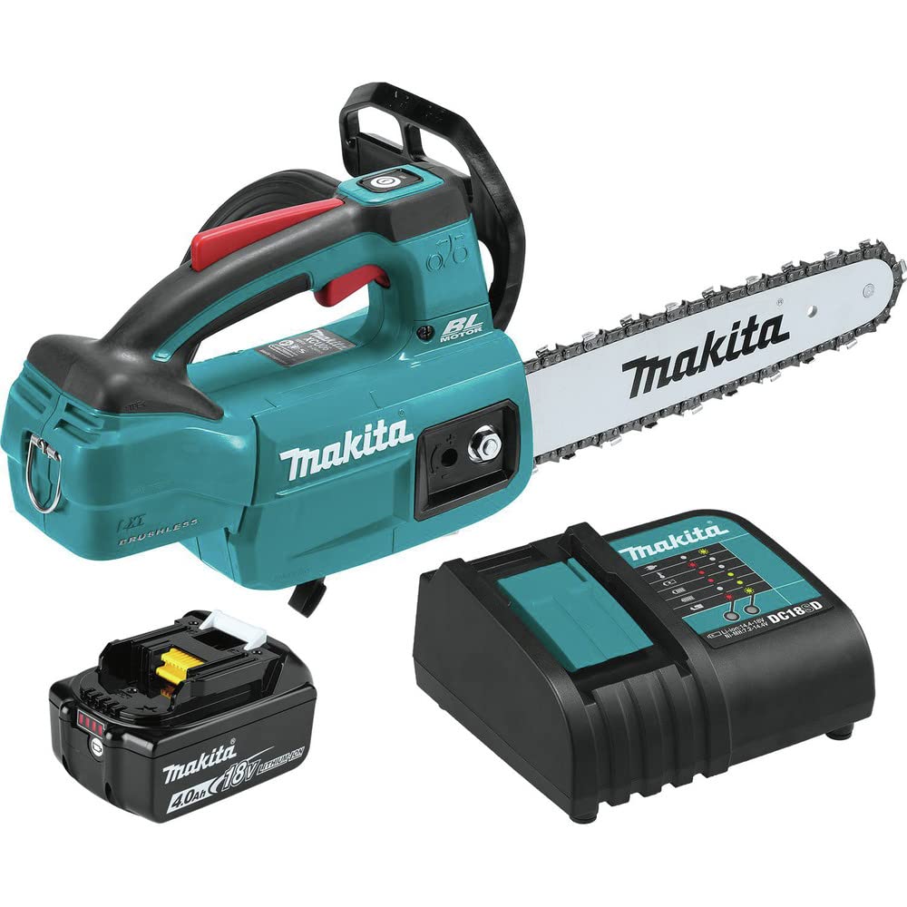 Makita XCU06SM1 Lithium-Ion Brushless Cordless (4.0Ah) 18V LXT 10' Top Handle Chain Saw Kit