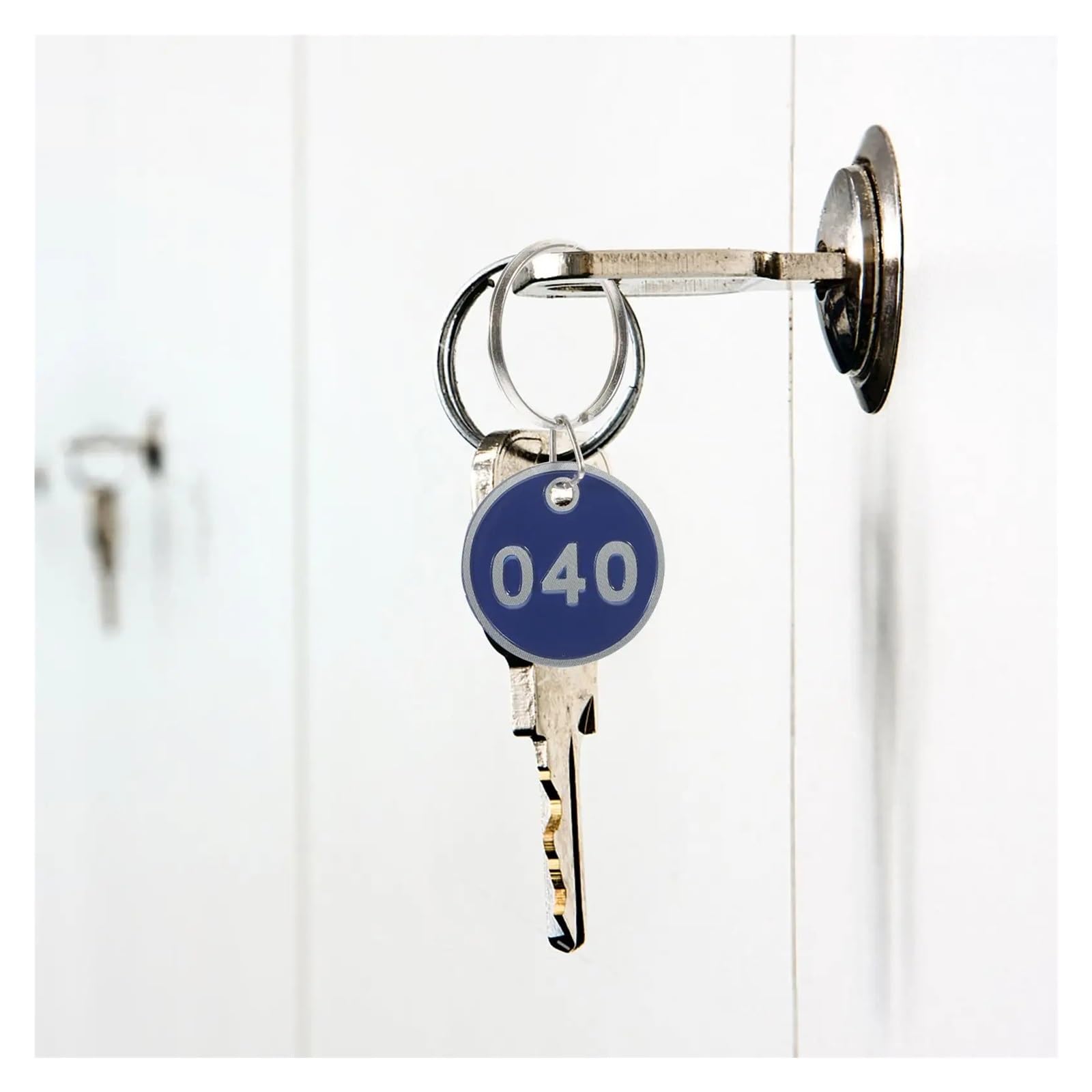 Etiquetas de plástico para números de identificación, 100 unidades, 1-100 etiquetas de números de almacenamiento, aleación de aluminio, placas de identificación de equipaje, etiquetas de anillo de