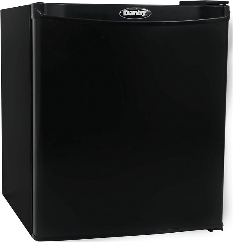 Danby DAR010A1BDB 1 Cu.Ft. Mini Fridge, For Desks, Work From Home Office, Bedroom, Bathroom, Small Compact Refrigerator In Black With Ultra Quiet Silencer