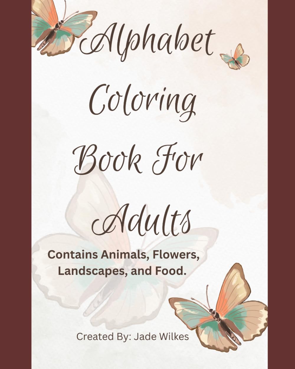 Alphabet Nature Adult Coloring Book
