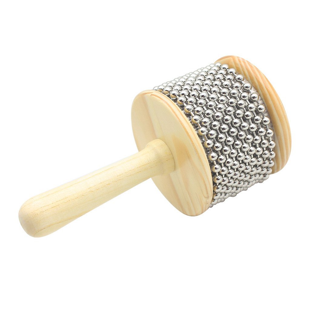 Pop Cabasa Shaker - Instrumento de percusión de mano (tamaño pequeño, tamaño mediano)