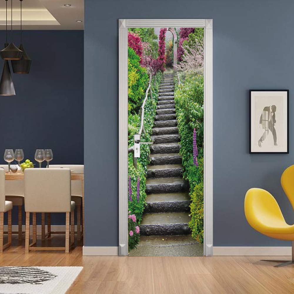 Sticker Porte Escaliers En Trompe Oeil 9 | MPA Déco