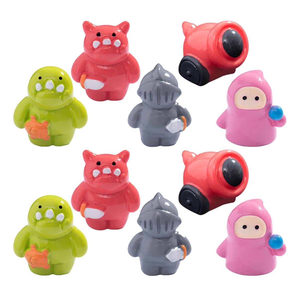 Feng Shui 10 szt. Mikropejzaż Miniaturowe figurki z żywicy Śliczne mini zwierzęta Akcesoria ogrodowe do wróżkowego domku Wystrój domku dla lalek Upominki na przyjęcie wielkanocne i ozdoby na biurko