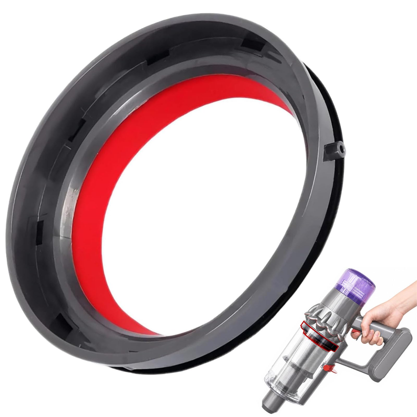 GIONAR Dust Bin Top Fixed Sealing Ring Replacement for Dyson V11 V15, Top Fixed Seal, Compatible with Dyson V11 V15 SV14 SV15 SV22 Bin Parts, Durable Vacuum Cleaner Repair Accessory