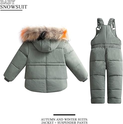 Miniatura 2 de Traje de nieve para bebé niño, ropa de invierno para niños pequeños, pantalones de nieve y chaqueta, abrigos para niños y niñas