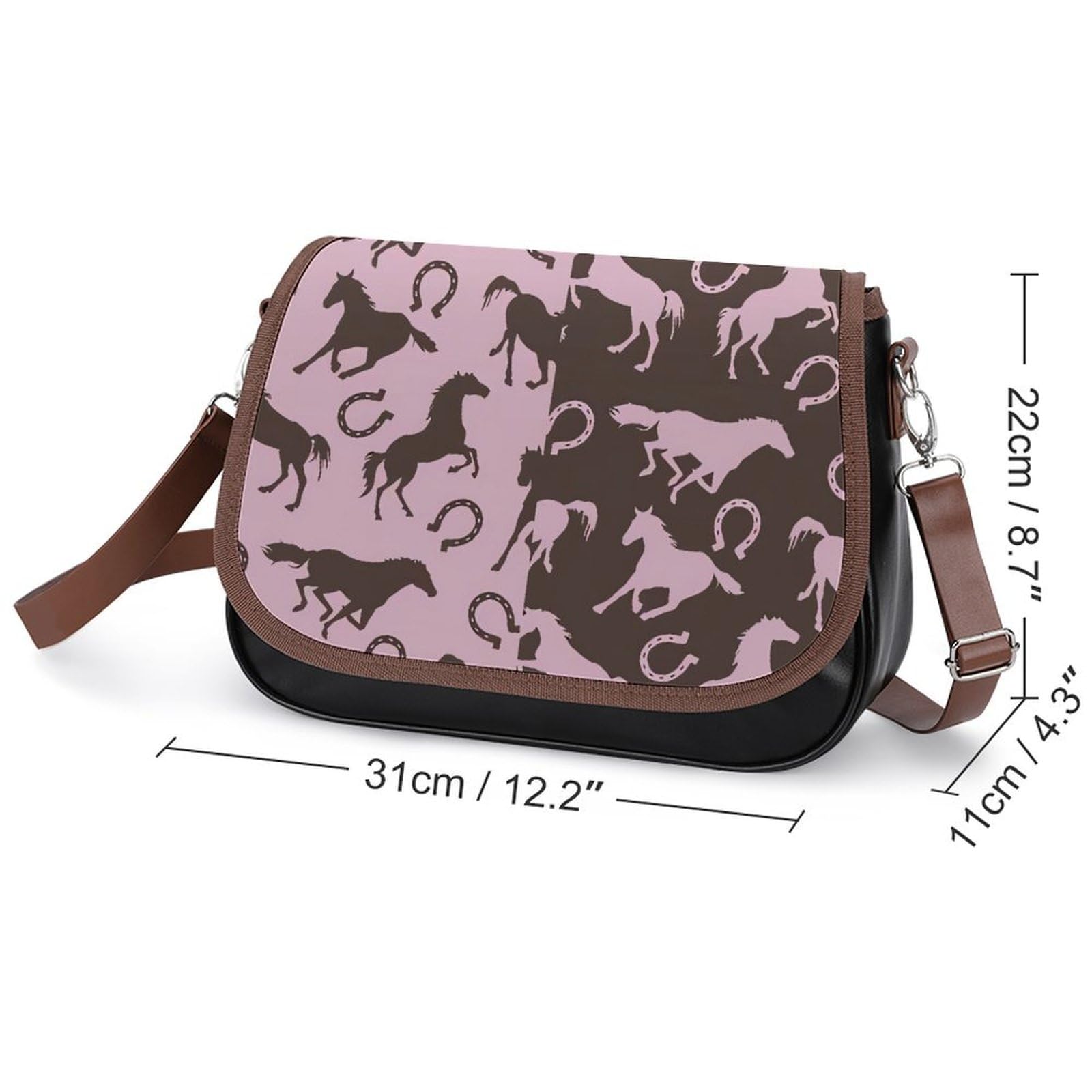 Amazon.co.jp: 馬 馬柄 ウマ ショルダーバッグ PUレザー