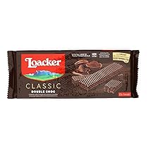 Loacker Classic Double Choc, Fragranti Strati di Wafer al Cacao Pregiato Farciti con Crema al Cacao e Cioccolato, 1 Confezione da 175g