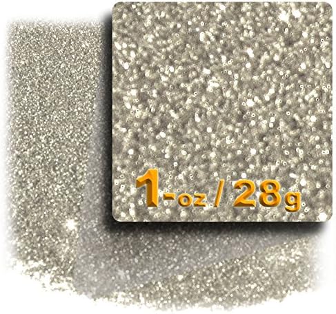 The Crafts Outlet Glitter Powder, 1-OZ/28-g, Fine 0.008in, Silver
