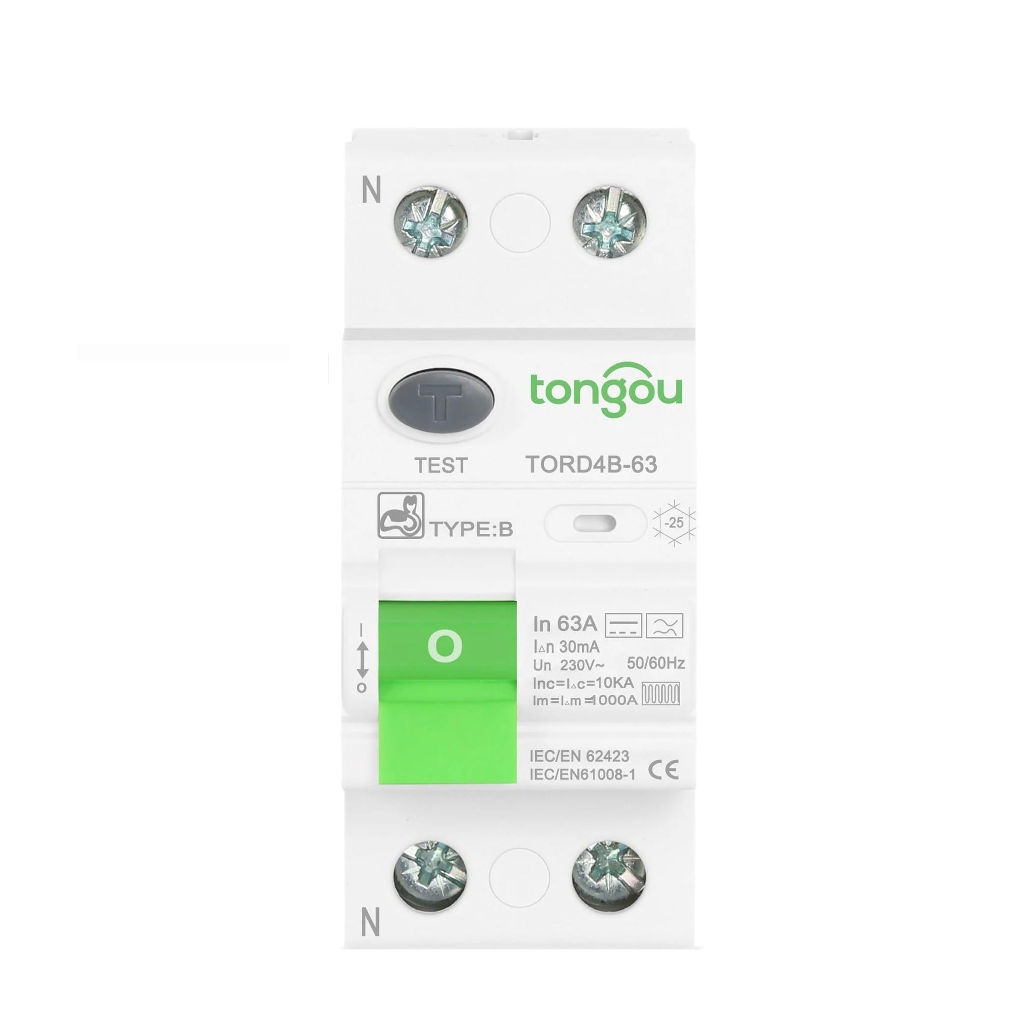 Magnetotermico, Interruttore differenziale RCD DC 2P 63A 30mA Tipo B 10KA Dispersione verso terra su guid