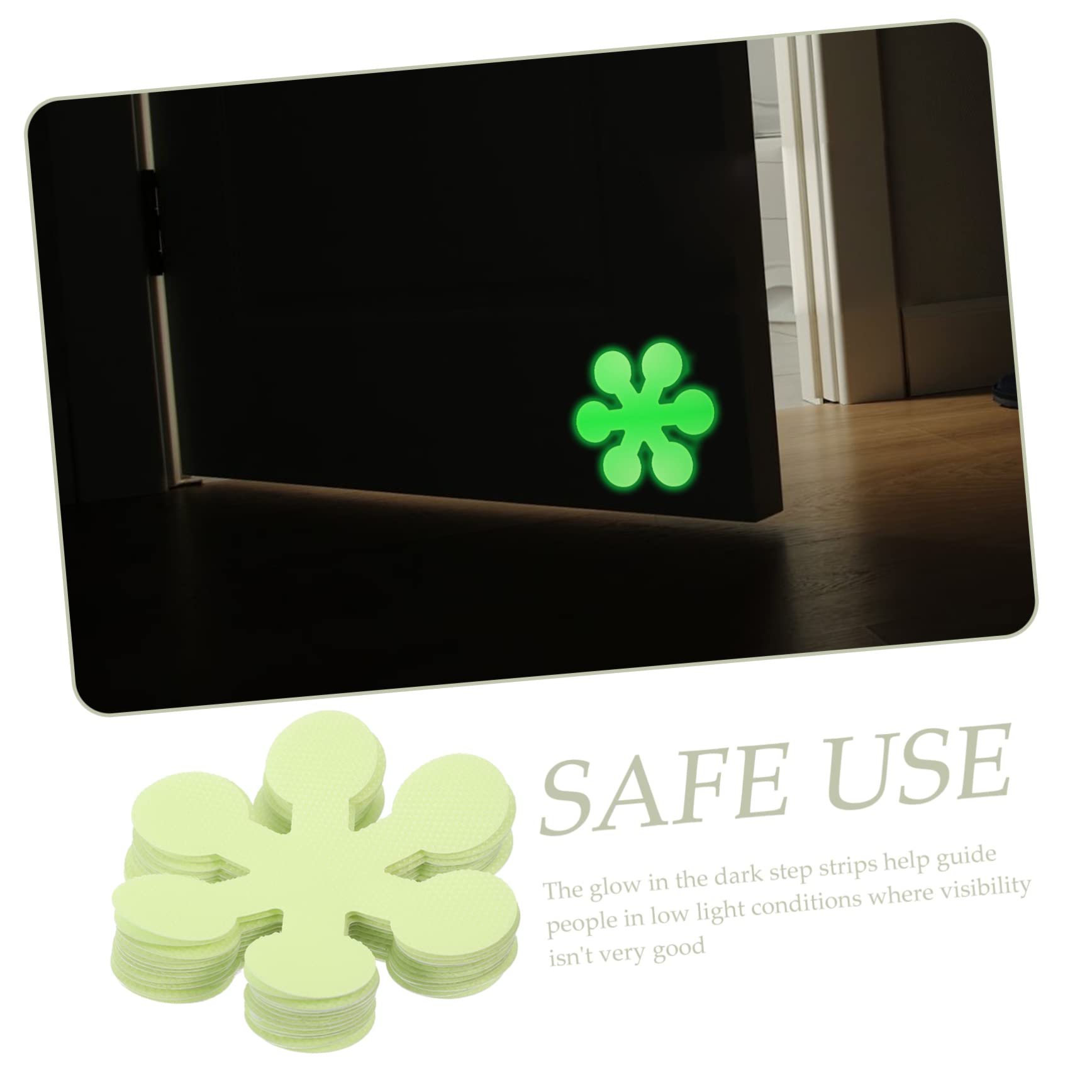 Zerodeko 80pezzi Nastro Antiscivolo Fluorescente Per Scale Strisce Riflettenti Per Gradini Adesivi Luminosa Per Sicurezza e Resistente Al Caldo