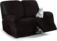 Vista 89 de Fundas para sillas reclinables con aspecto de cuero, funda elástica de 4 piezas, funda suave para silla reclinable, protector de muebles lavable