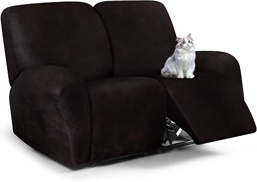 Miniatura 89 de Fundas para sillas reclinables con aspecto de cuero, funda elástica de 4 piezas, funda suave para silla reclinable, protector de muebles lavable