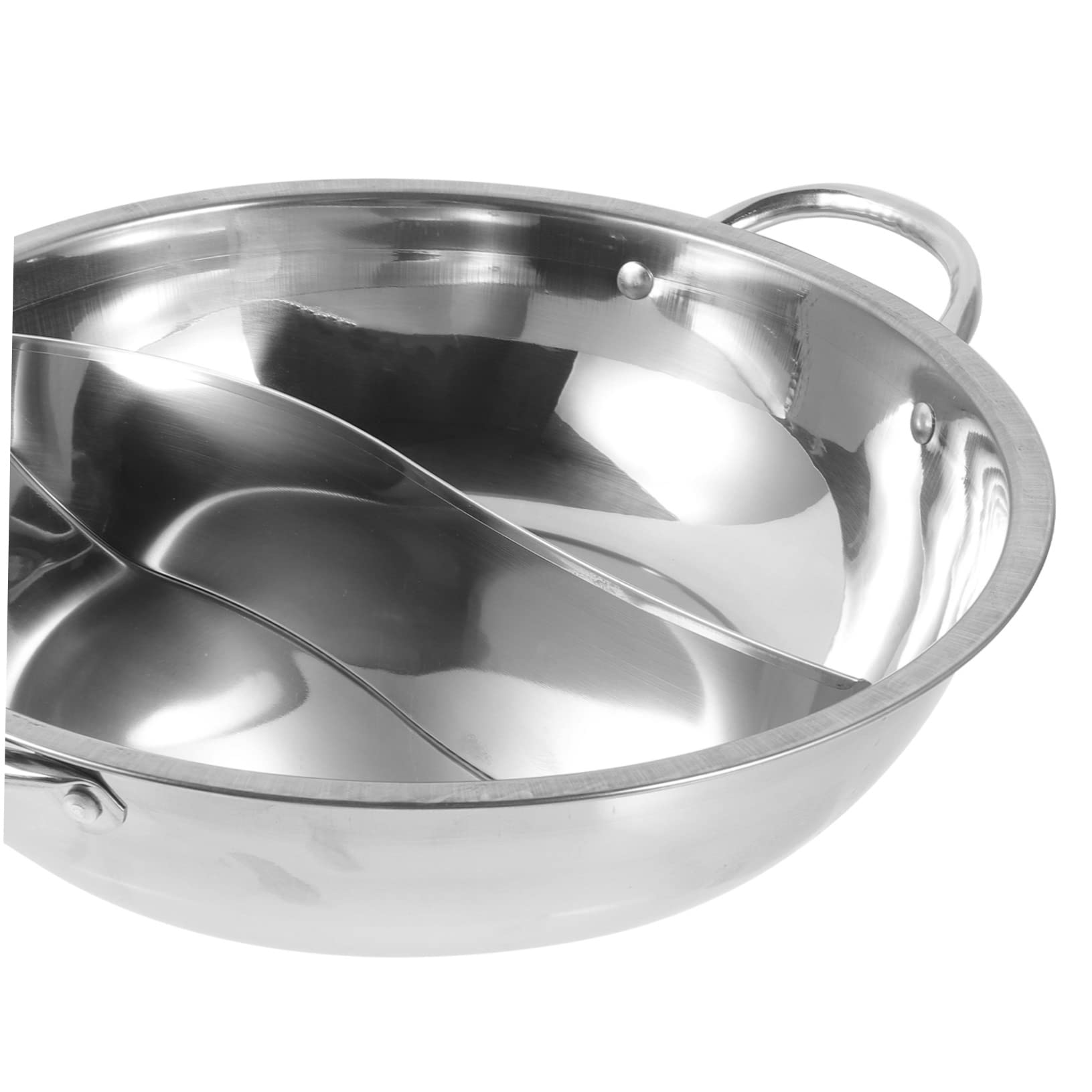 Edelstahl Doppeltopf mit Trennfach, Dickwandig, Silber
