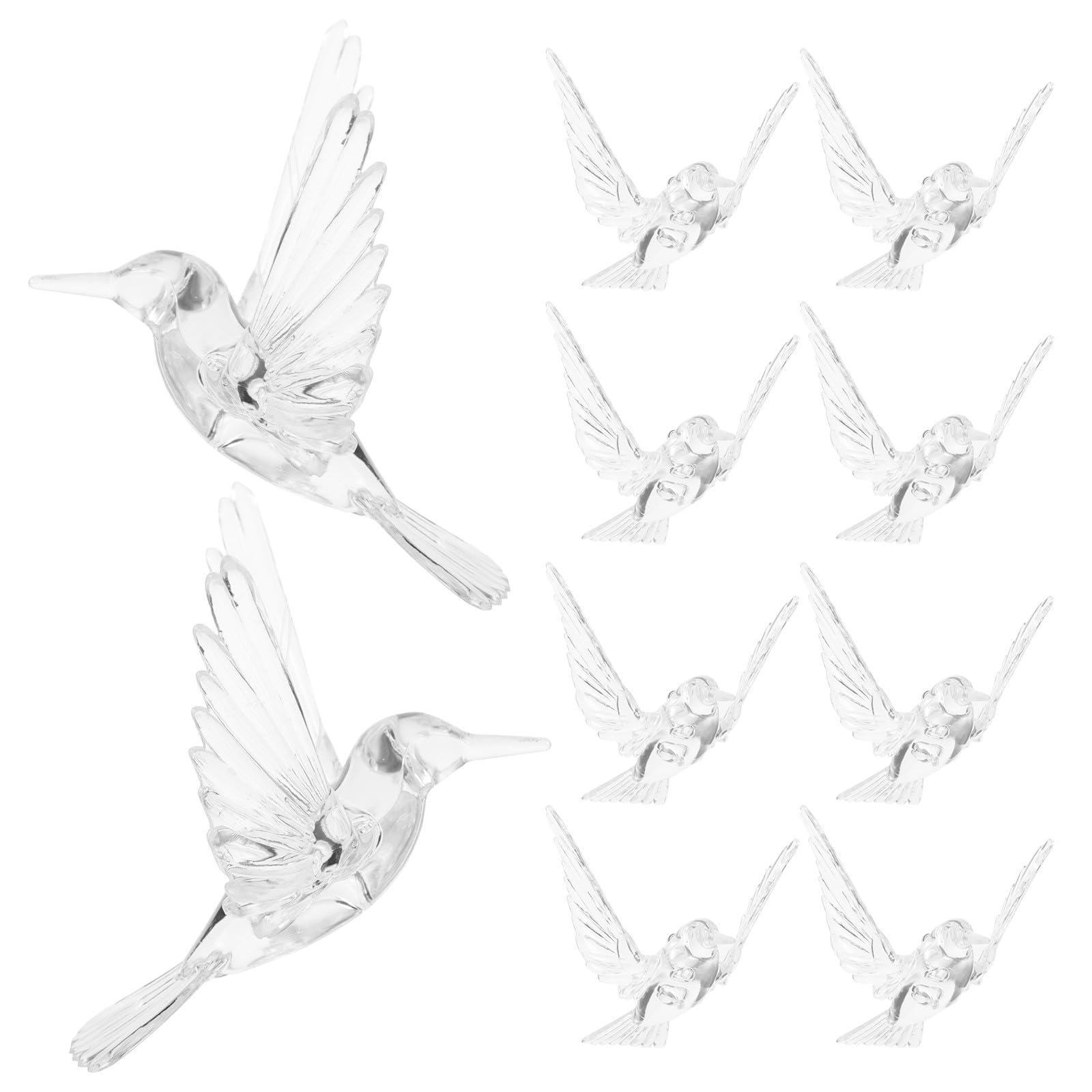 Pendentifs Colibris en Acrylique Transparent Incassable pour Ambiance Lumineuse