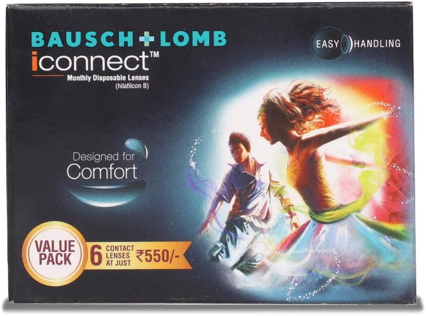 Bausch + Lomb Iconnect Monthly Disposable Contact Lens (6 Lens Pack -4.25)