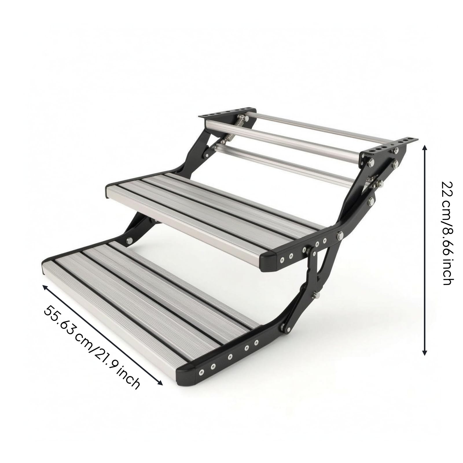 Escalón Auto Resistente Al sgaste Peldaño Retráctil Manual Peldaño Autocaravanistas, Vehículos s, Dos Escalones