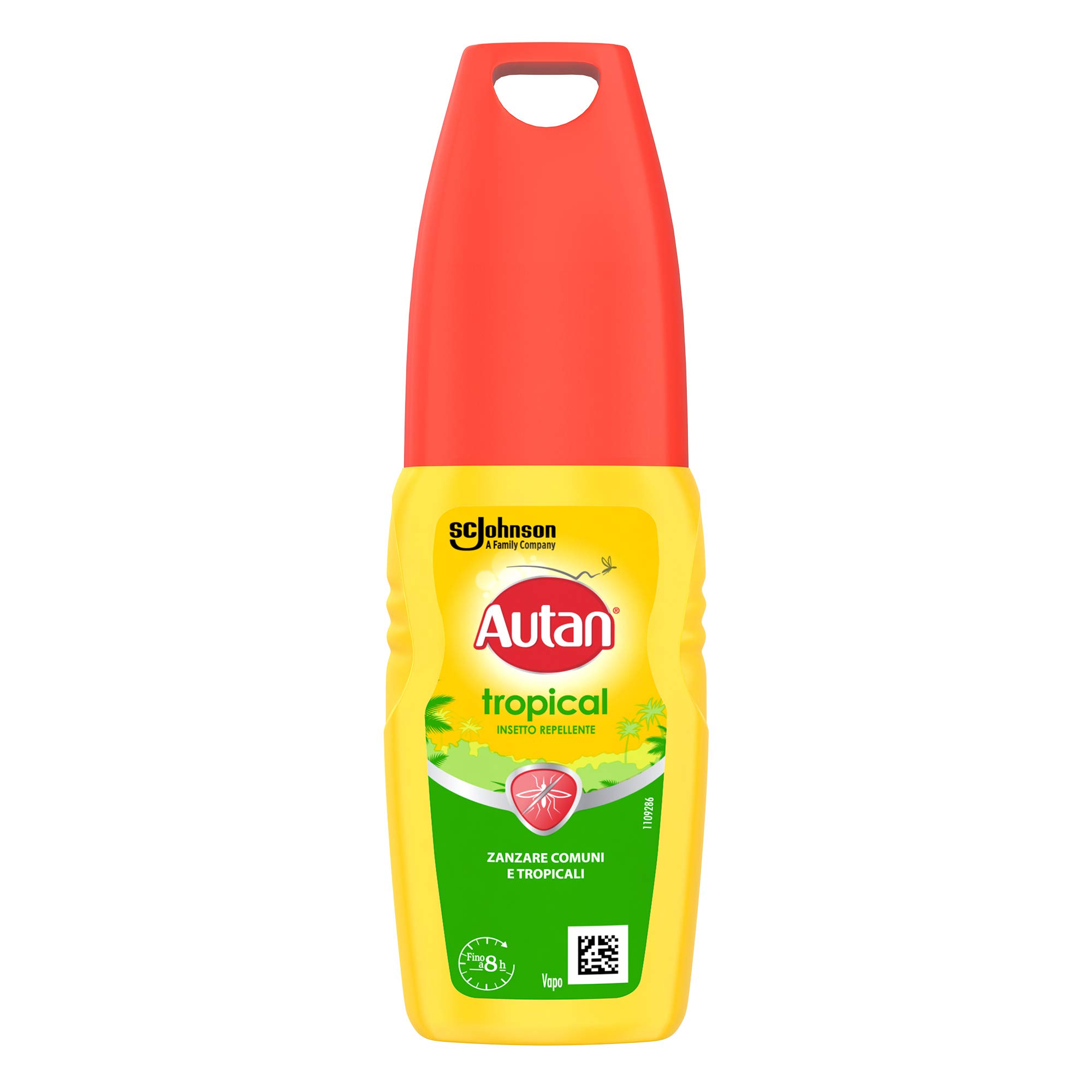 Autan Tropical Vapo Spray, Insetto Repellente e Antizanzare Tigre, Comuni e Tropicali, 1 Confezione da 100 ml, Protezione Lunga Durata