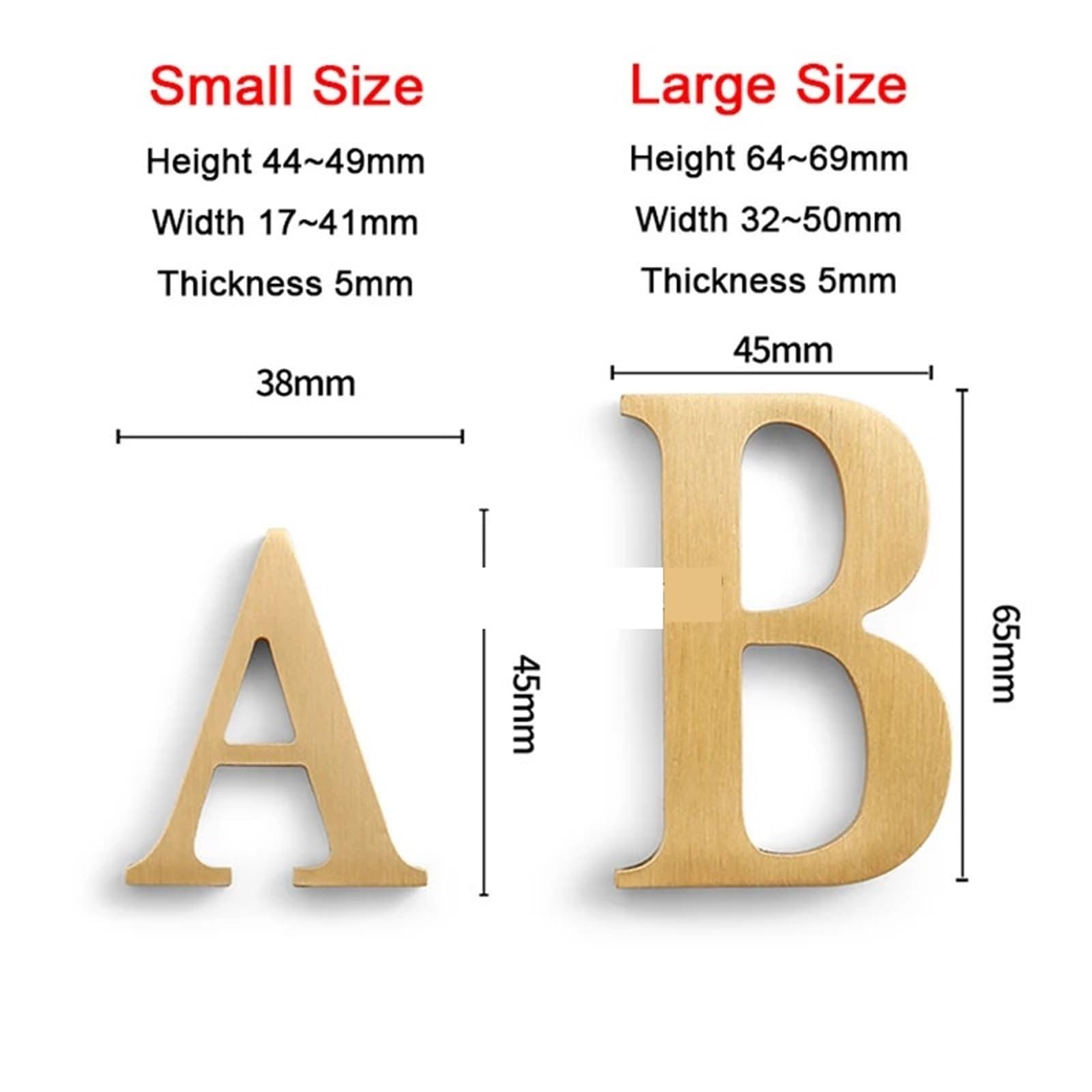 Numeros Adhesivos Placa autoadhesiva de latón puro for puerta, número casa, dirección, letra A ~ Z, signos, hogar, Hotel y apartamento, 1 unidad(Letter M,L)