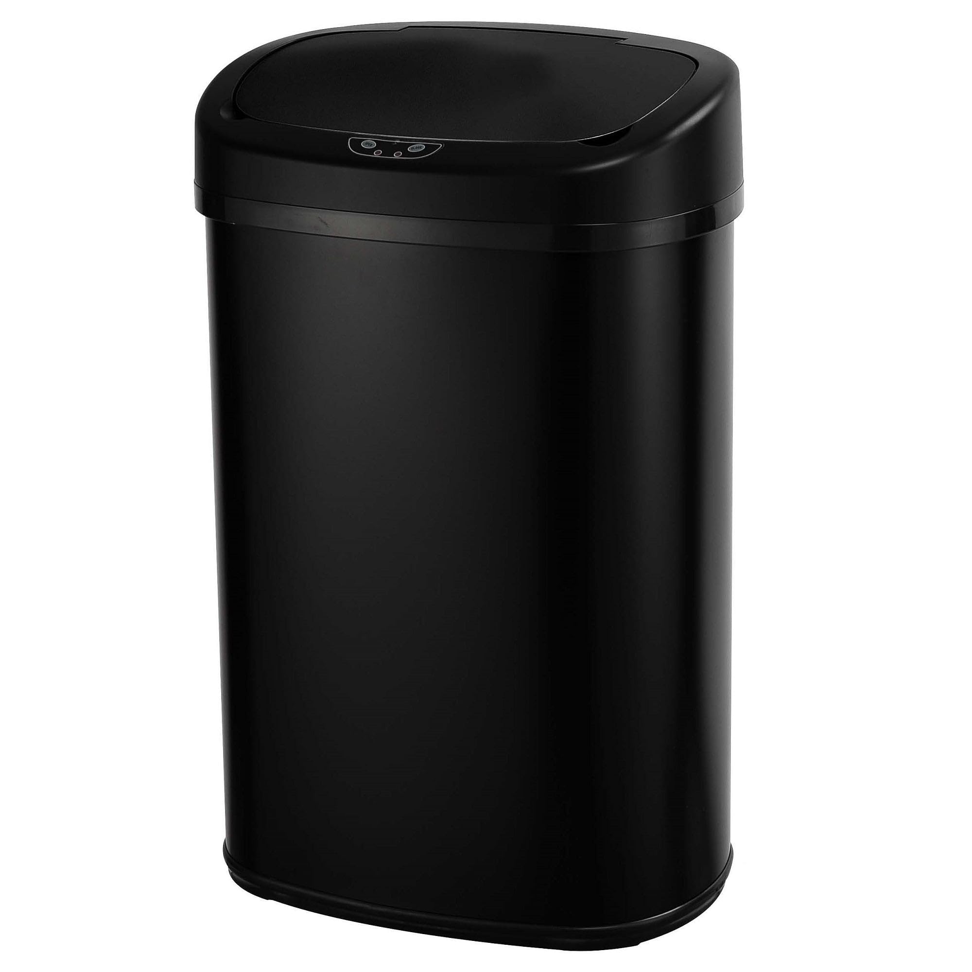 KITCHEN MOVE Poubelle de cuisine automatique 58L MAJESTIC grande capacité noir mat en acier INOX avec cerclage