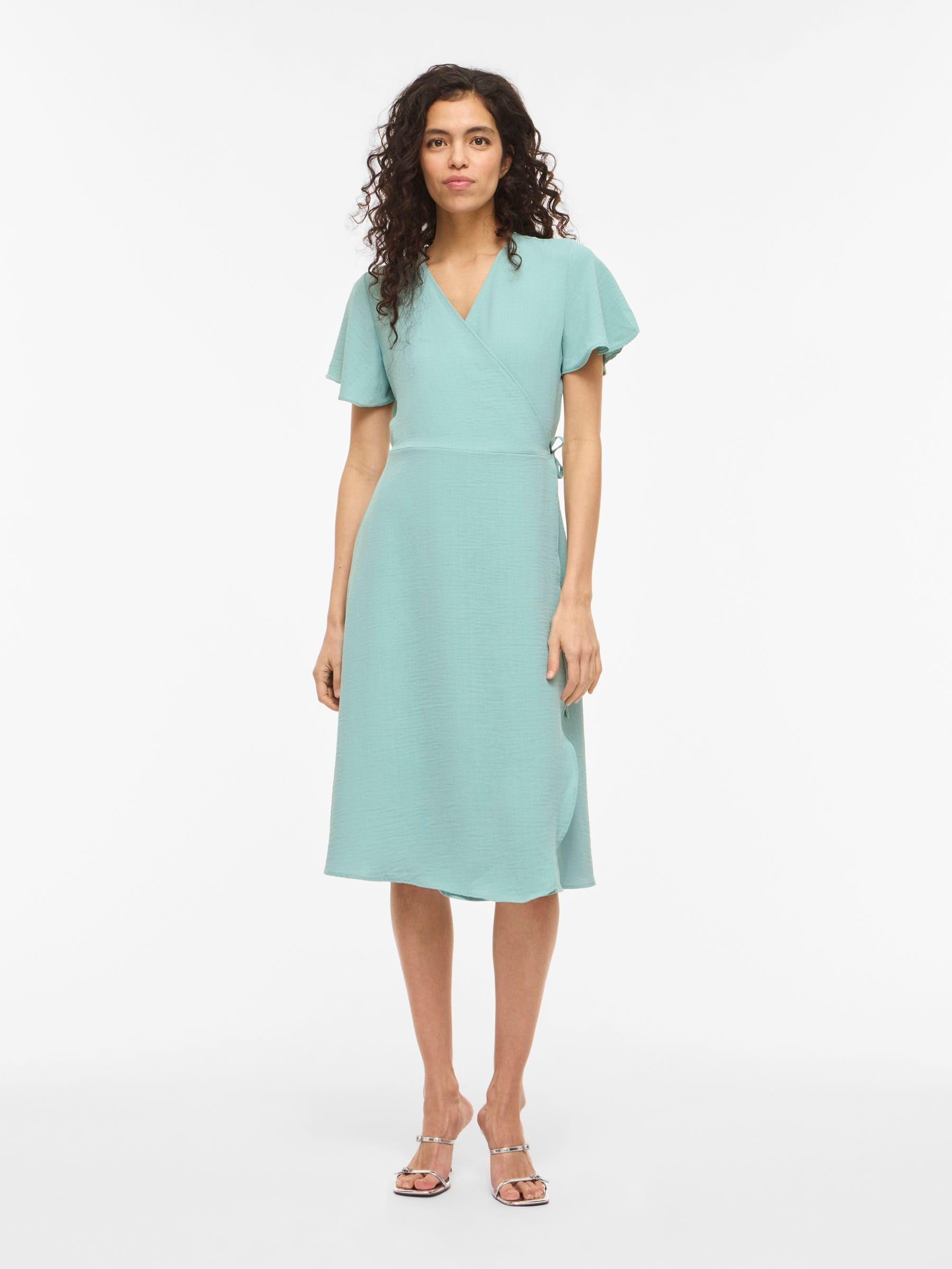 Vila Vilovie S/S Wrap Midi Dress - Noos Vilovie S/S Wrap Midi Dress - Noos Donna (Pacco da 1)