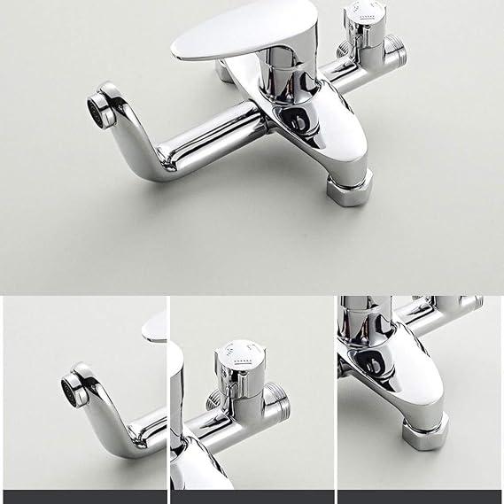 Wall Mount Handheld Bathroom Shower Mixer Chrome Thermostatic Shower Circle Head Set, Shower/Bathtub Faucet Included