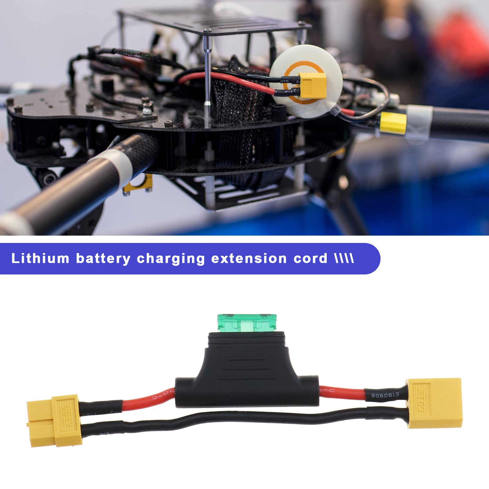 Amazon.co.jp: XT60オス→XT60メス延長ケーブル 30Aヒューズ 14AWG