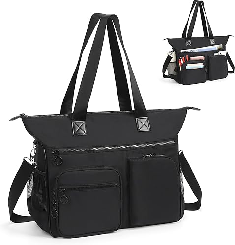 Bolsa para laptop para mujer, bolsa de mano para laptop de 15.6 pulgadas, bolsa de gran capacidad, bolsas de trabajo ligeras para mujeres con