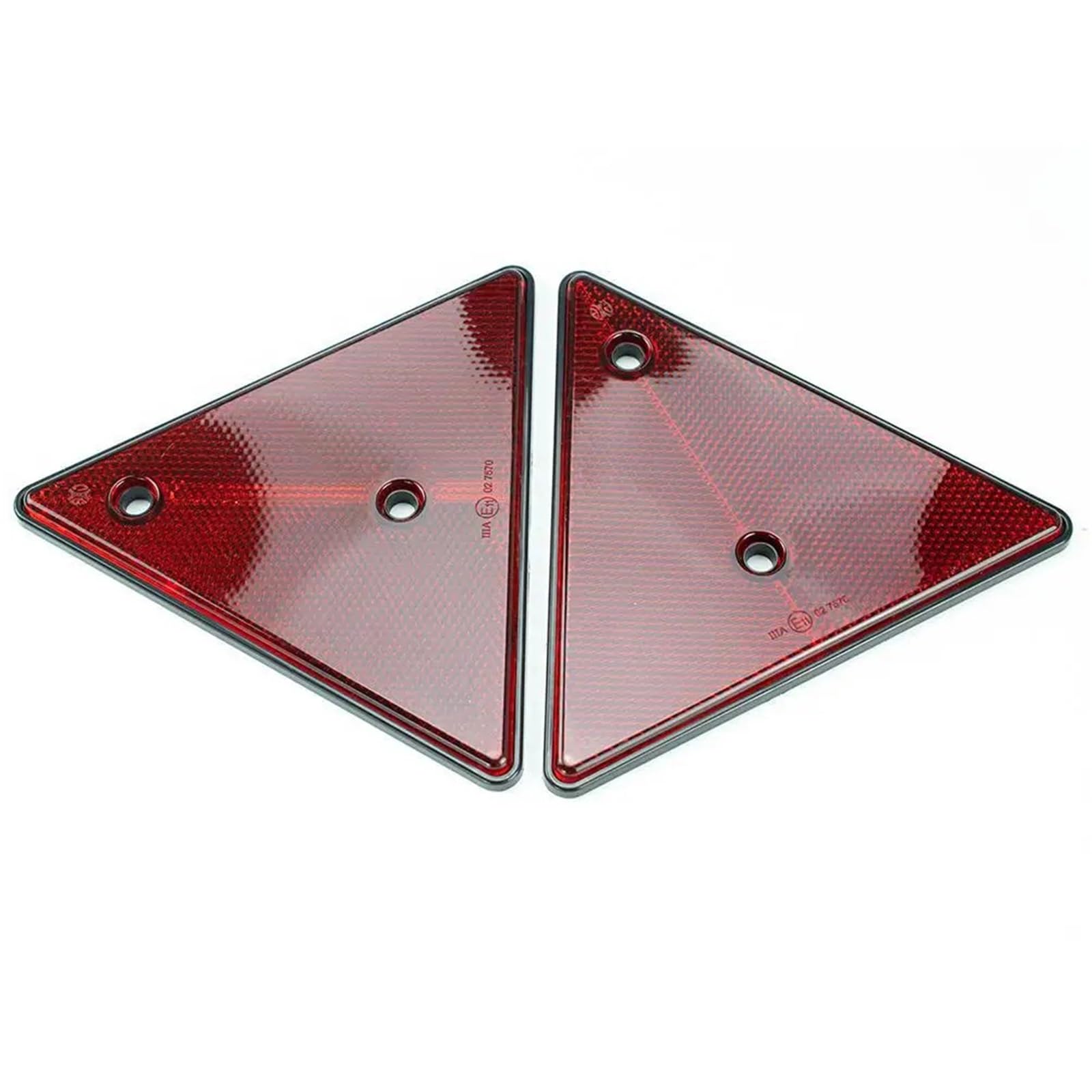 Triangolo di Sicurezza 2 Pezzi Catarifrangenti Posteriori Rossi triangolari Riflettenti per Pali di Sicurezza a Vite Triangolo Auto(A)