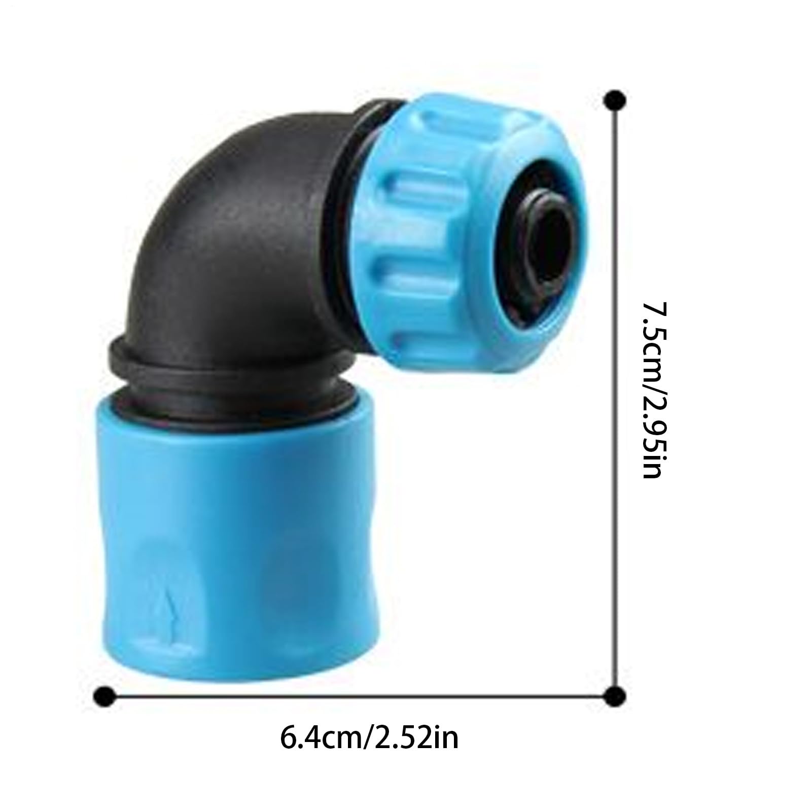 Raccordo Tubo Di Irrigazione, Parti Di Tubo Di Irrigazione, 2 X Divisore Rapido Rubinetto Acqua Con Ugello Ad Angolo Di 90 Gradi Per Di Irrigazione Prato Cucina
