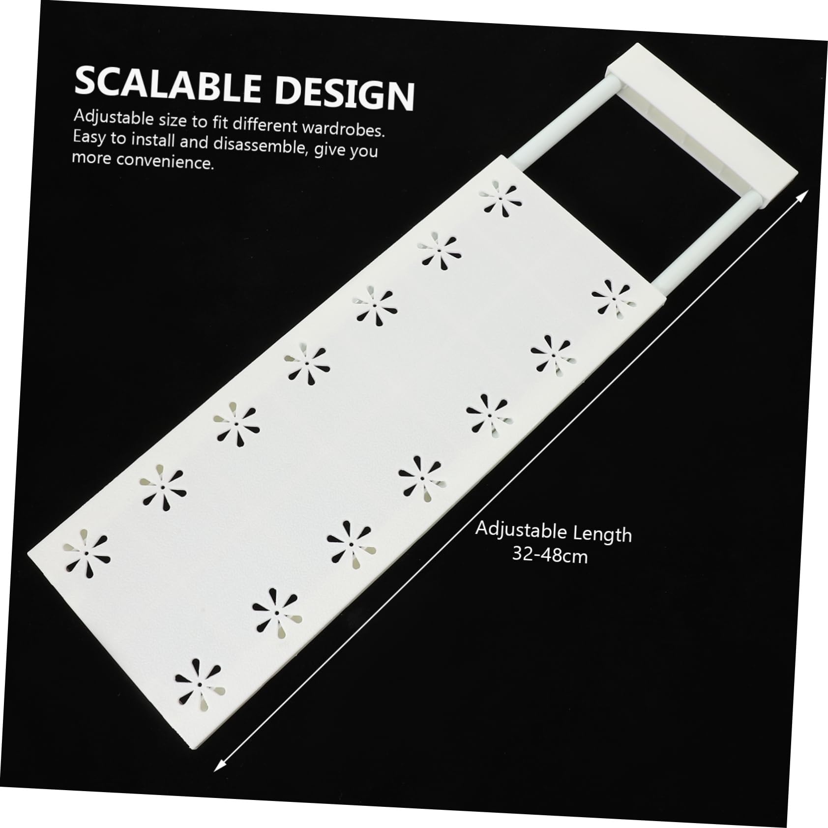 WHAMVOX Closet Tension Shelf Expandable for Cabinet Wardrobe Shelf Holder Organizer