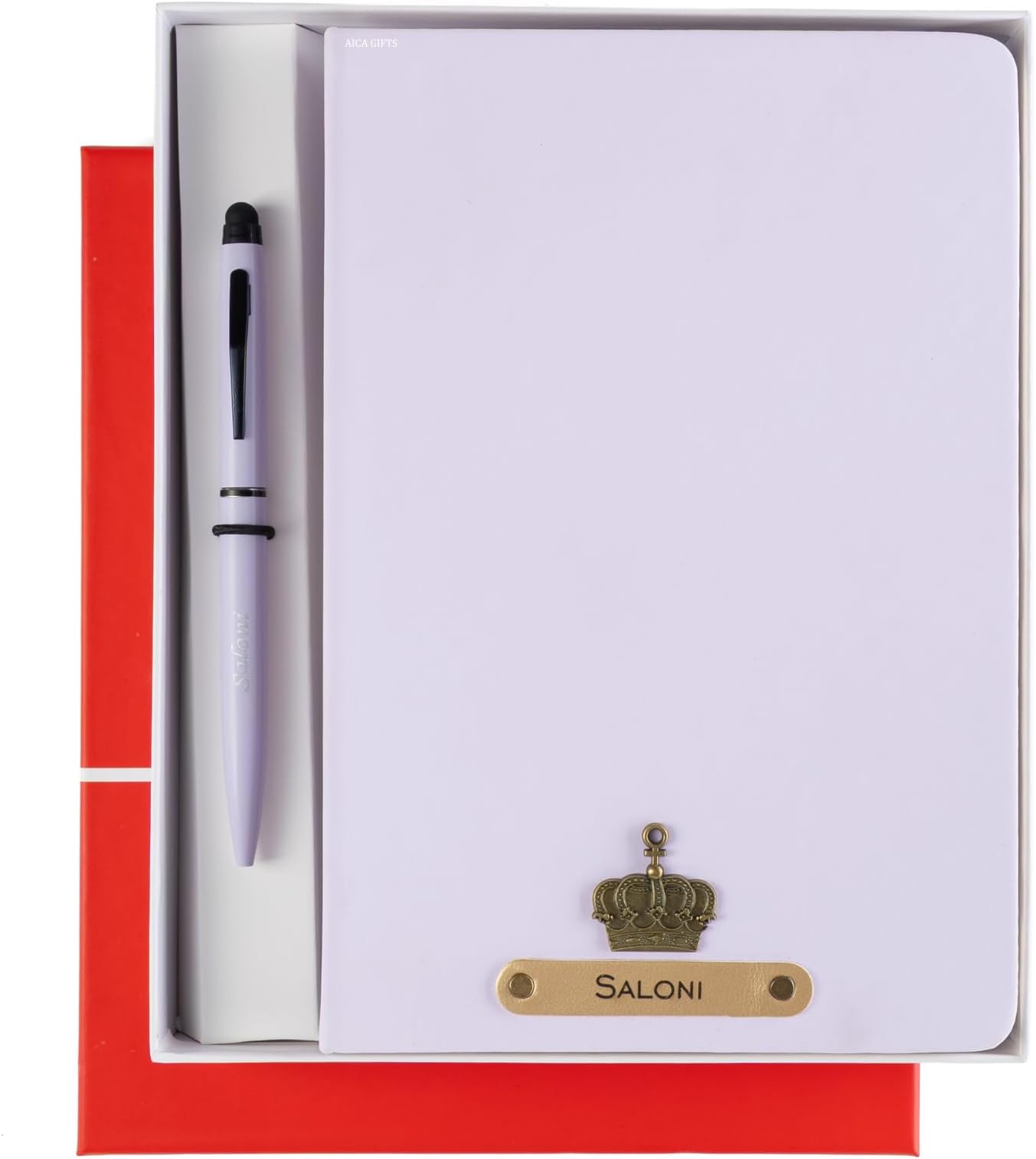 Personalized Name & Charm Leather Diary and Pen Gift Set (Purple) Customized Gifts for Staff Employees Womans |Diary for Men, Womens| Gifts For Mens & Womens | Customized Gifts for Girls & Boys