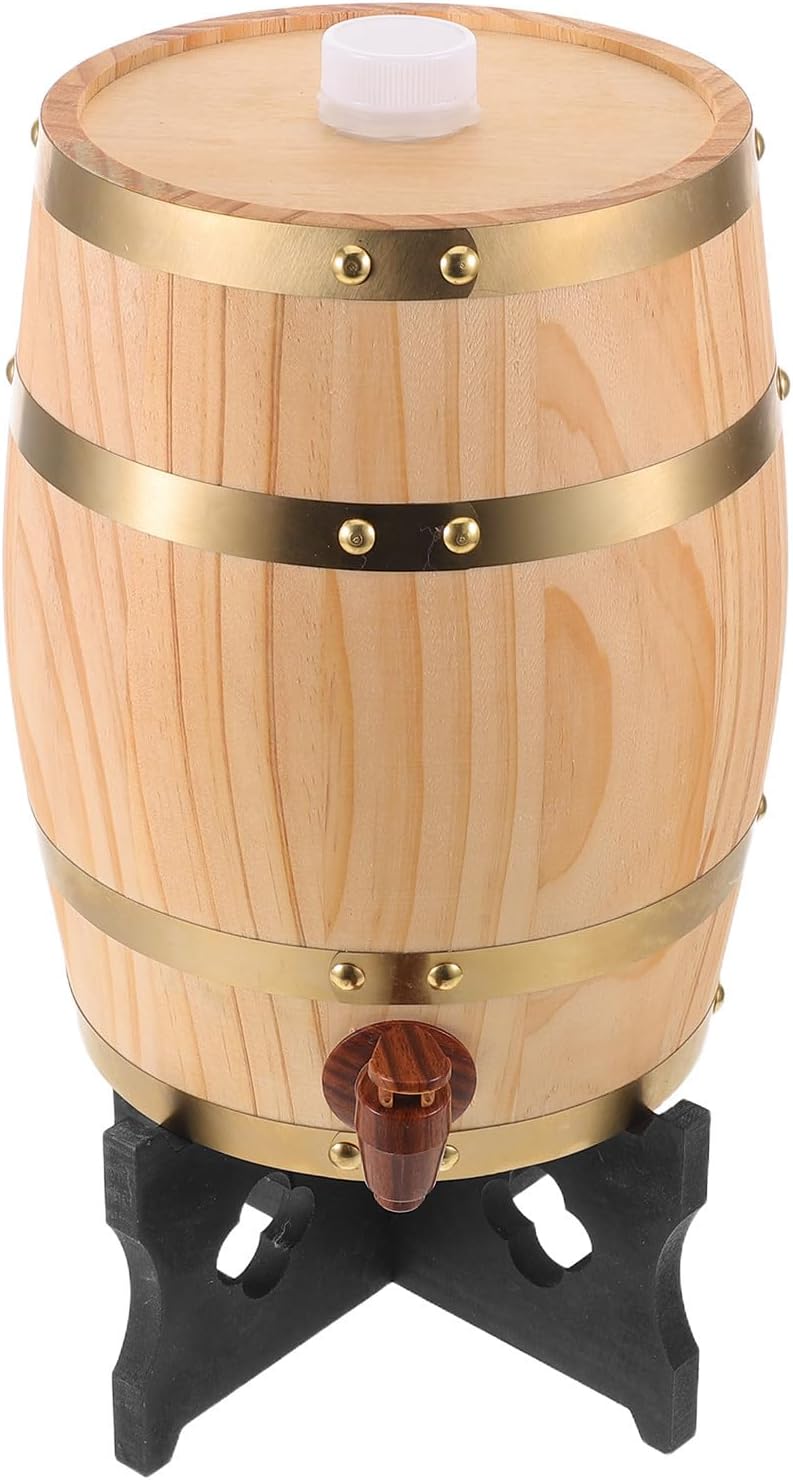 5l Oak Wine Barrel for Home Brewing with Spigot and Stand