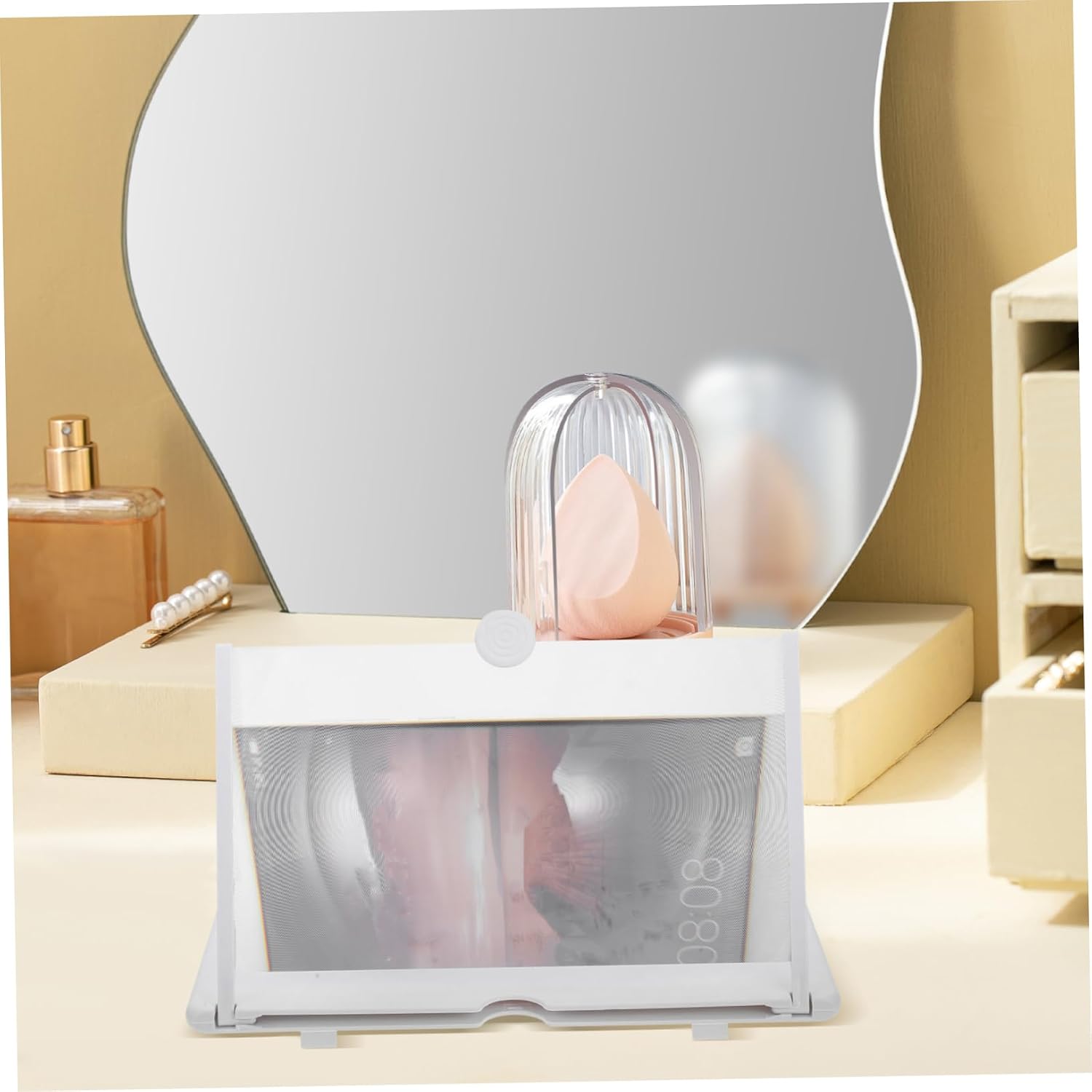 Creative Screen Magnifier for Phone Mobile Phone Holder Compact Design Enhanced Viewing for Movies and Reading White