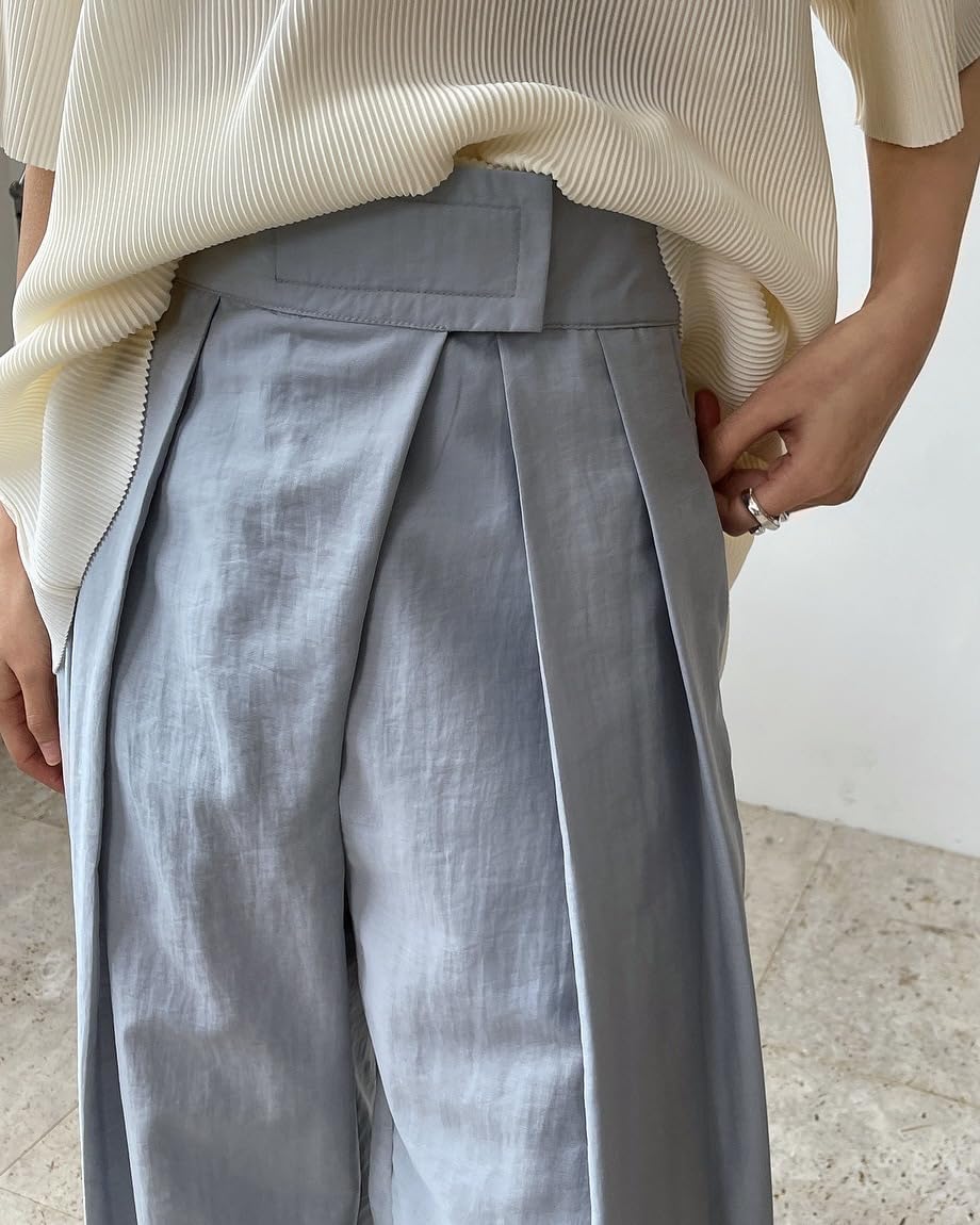 Women's Dress Trousers Summer Casual high-Waisted Wide-Leg Pants