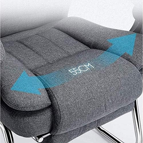 Miniatura 7 de Silla reclinable ergonómica de oficina con soporte lumbar, silla de ocio simple, silla de estudio, silla de oficina de tela, silla de lazo (D)