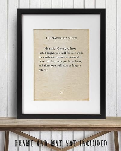 Miniatura 8 de Lone Star Art DaVinci - Once You Have Tasted Flight - 11x14 Unframed Typography Book Page Print - Great Decor and Gift for Pilots Under $15