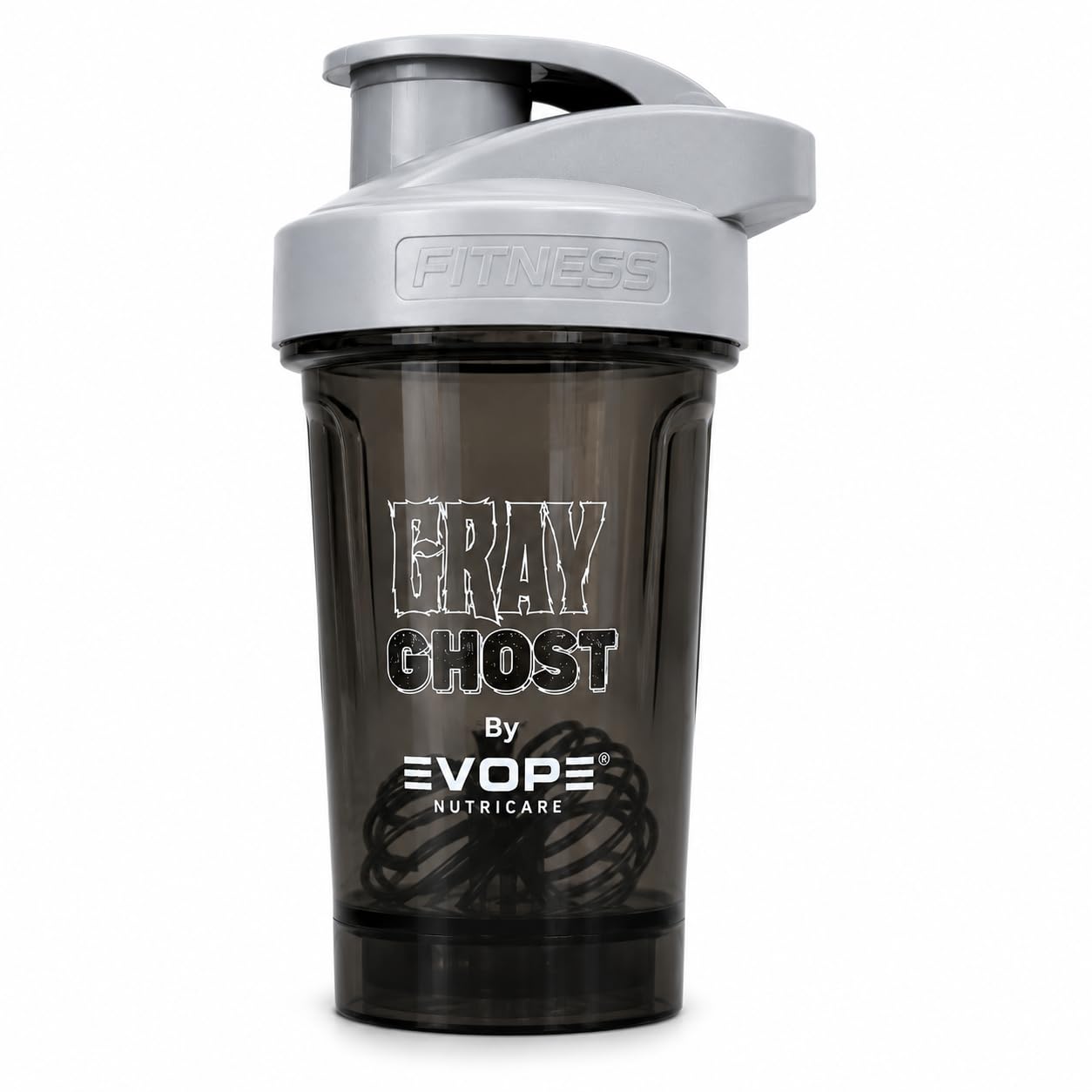 Gray Ghost Premium Gym Shaker Bottle | BPA Free Food Grade Plastic | Leakproof Flip Cap | Stainless Steel Mixing Ball | Reusable Protein & Pre Workout Mixer Bottle | 300ml-image-45