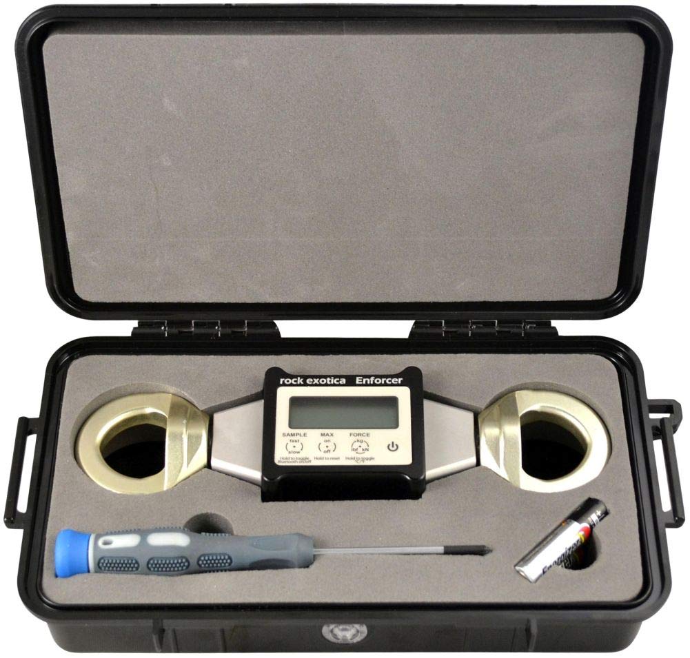 Rock Exotica Enforcer Load Cell with Case - 20kN Force Measurement Device with Bluetooth Connectivity – Made in The USA