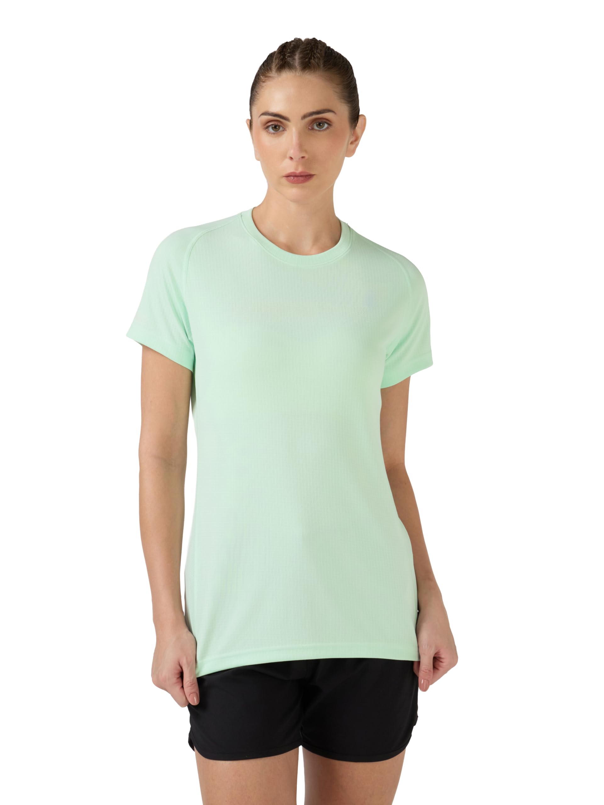 technosport Women's Regular Fit Printed Crew Neck Half Sleeve T-Shirt for Gym, Sports & Running-picture-34