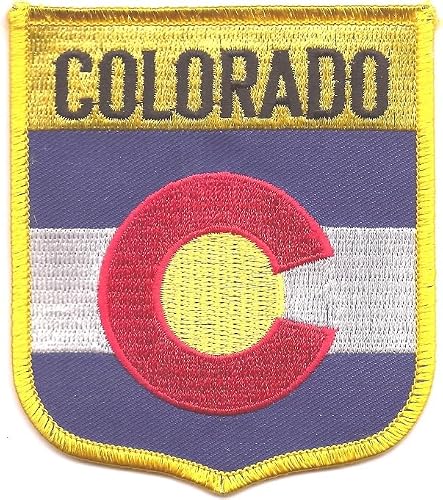 Colorado State Shield Patch 3⅛ x 3½ Embroidered Iron‑On Sew‑On Emblem