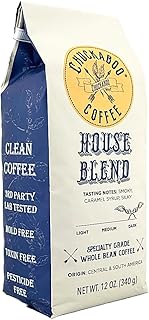 Chuckaboo Coffee - House Blend Dark Roast- CLEAN COFFEE - Organic - Fair Trade - Mold Free & Toxin Free
