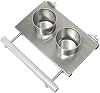 Rusts Resistant Bird Feeders with Perch Platform 2 Cups for Cage Mounting Parrots Hamsters Pet Feeding Watering Supply Double Bowl Feeders Water Cup