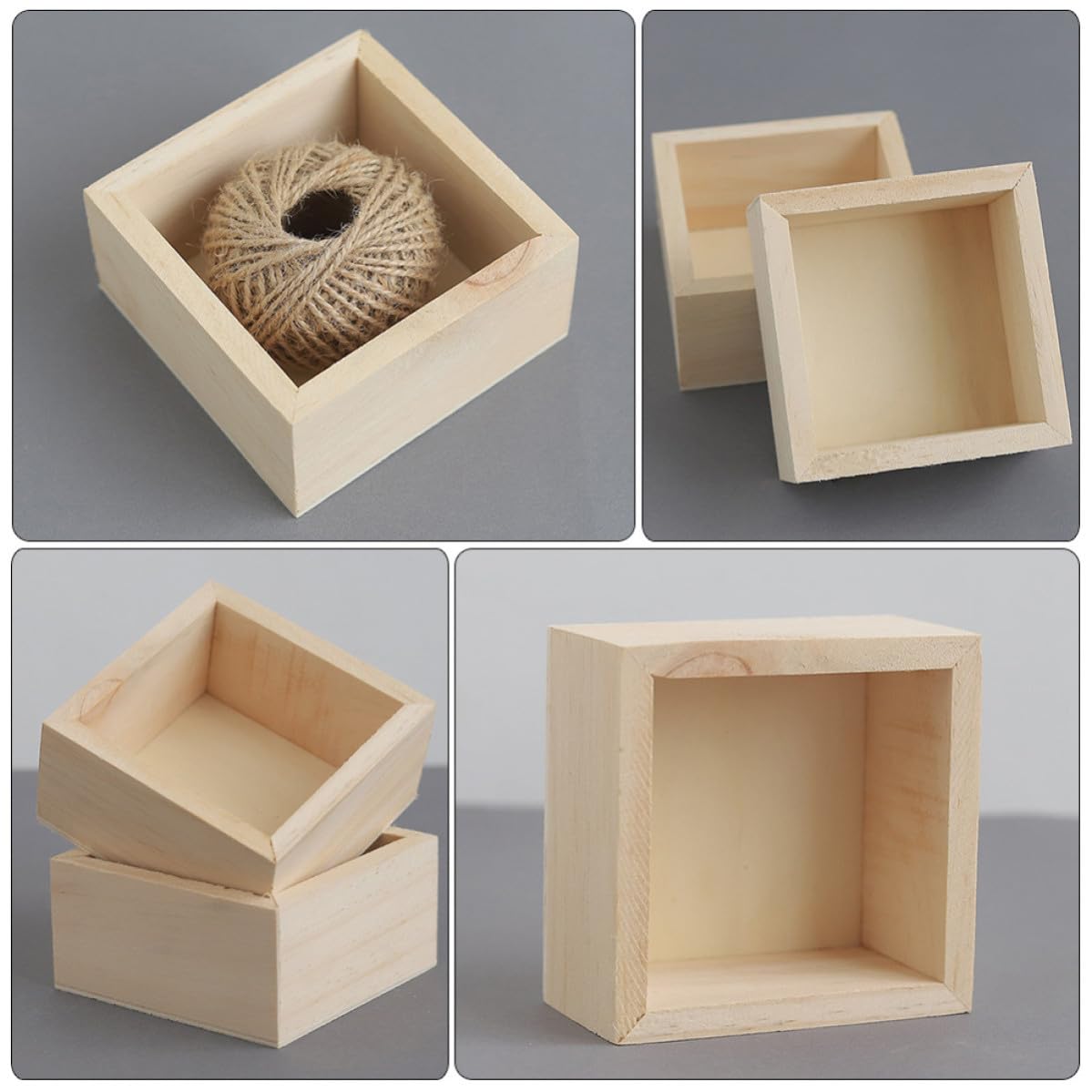 6 Piezas Caja de Madera para Guardar Objetos Pequeños, Organizador
