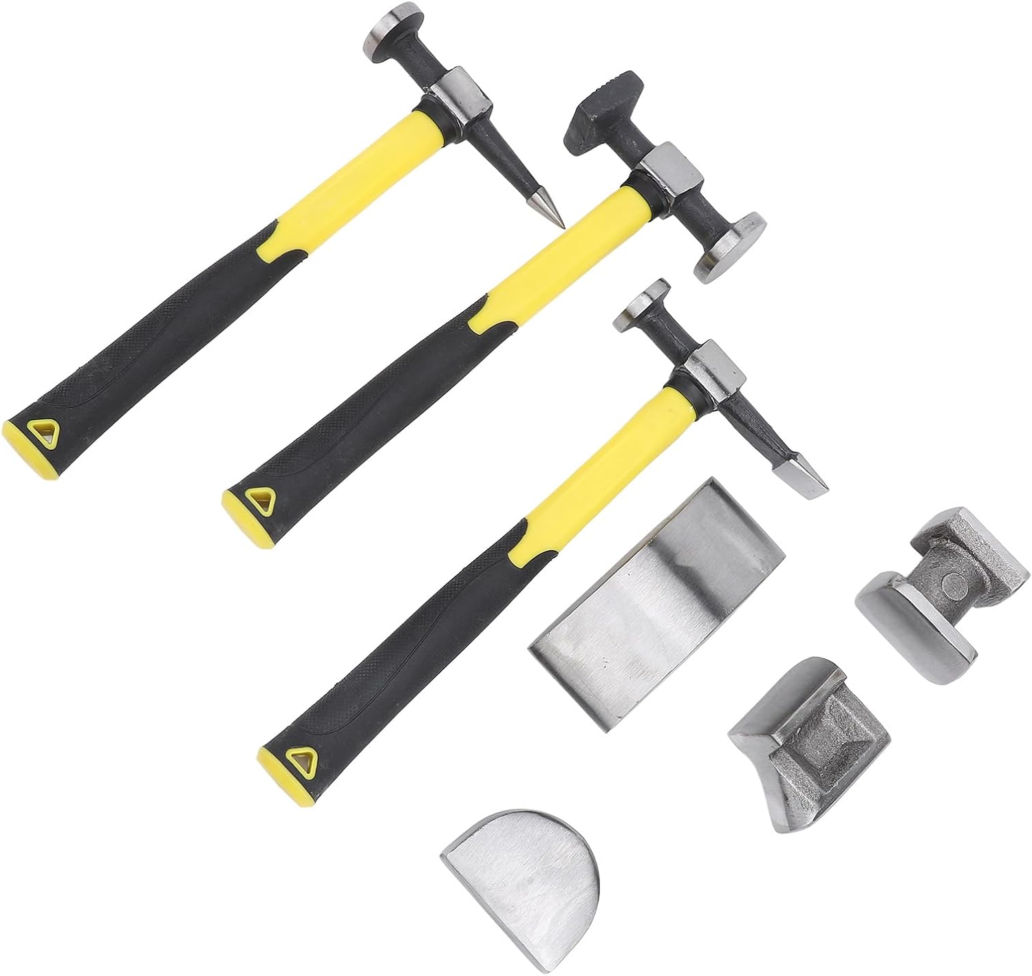 7PCS Auto Body Repair Kit, Carbon Steel Heavy Duty Hammer and Dolly Set for Car Truck Dent Repair with Storage Box