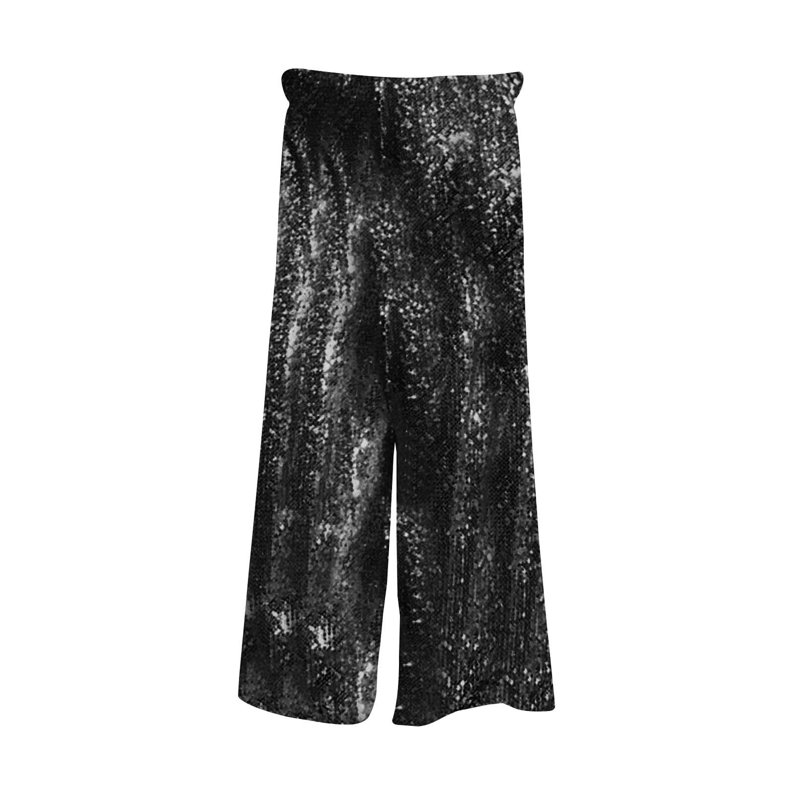 Generico Pantalone Paillettes Donna Pantaloni Completo Curvy Zampa Gamba A Vita Alta Giacca Pantaloncini vestibilità Comoda Culotte Larghi Brillanti Brillantini